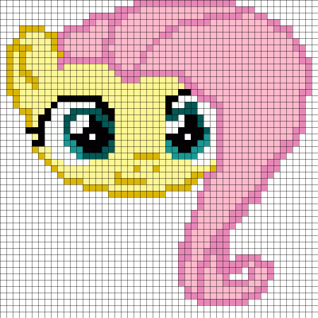 Рисование по клеточкам пони