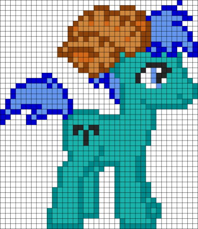 Нормальную пони по клеточкам