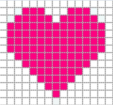 Сердечко в клеточку