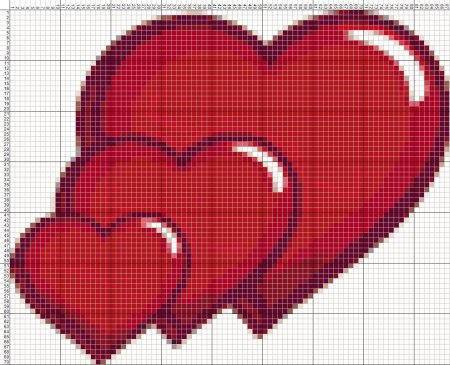 Вышивание крестиком сердце