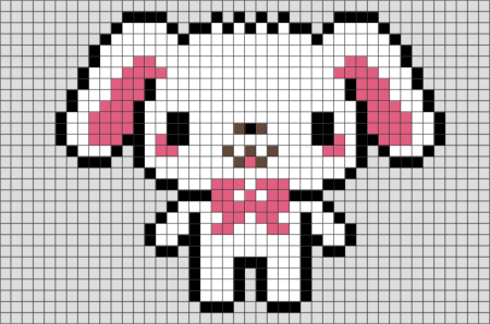 Хелло Китти по клеточкам
