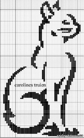 Схемы вышивки крестом черно-белые