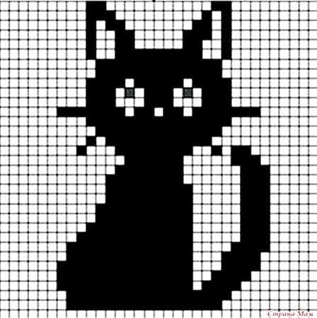 Схемы котов для вязания спицами