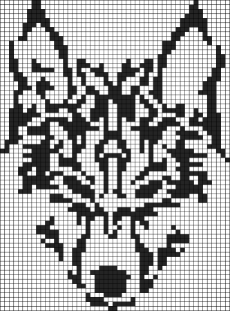 Жаккардовый узор волк