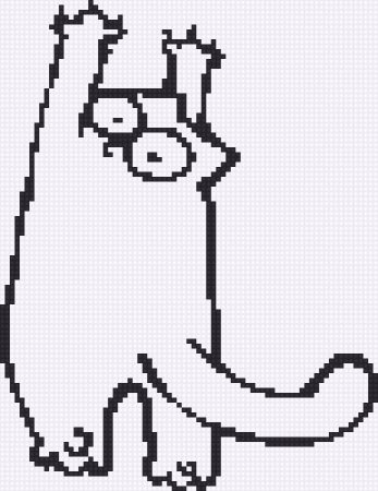 Кот Саймон вышивка крестом