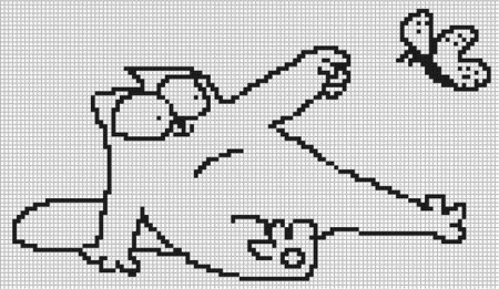 Кот Саймон вышивка крестом