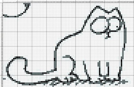 Кот Саймон по клеточкам