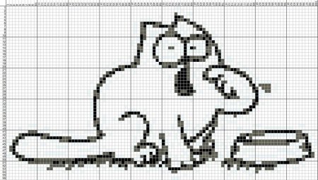 Кот Саймон вышивка крестом