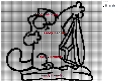 Рисунок кота Саймона для вышивания