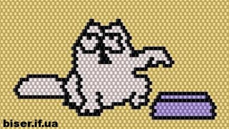 Схема фенечки кот Саймон