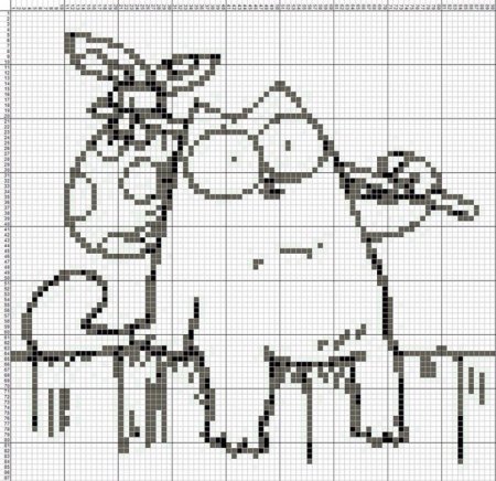 Схемы для вышивания крестиком кот Саймон
