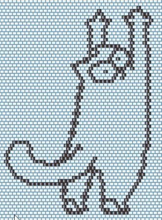 Котики из бисера легкие