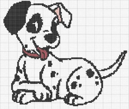 Вышивка крестиком собачки