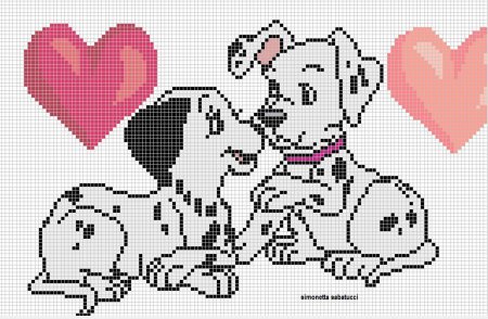 Вышивка крестом далматинец схема