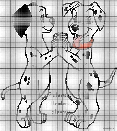 Далматинец вышивка крестом