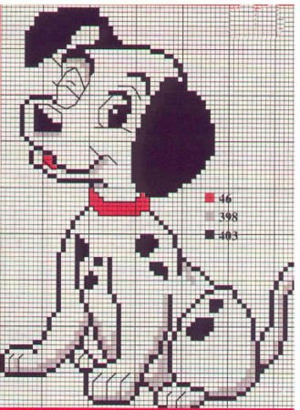 Вышивка крестиком далматинец