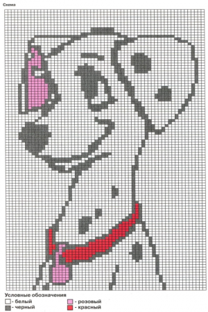 Вышивка крестом 101 далматинец