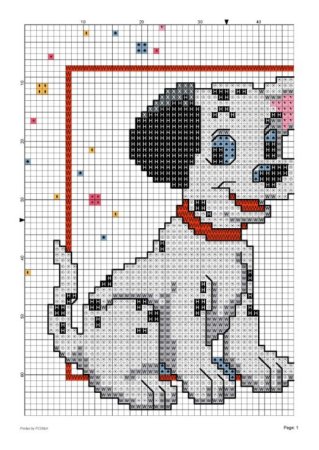 Вышивка крестом 101 далматинец