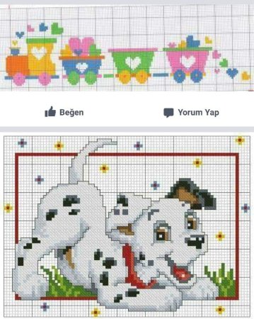 Вышитый крестиком далматинец