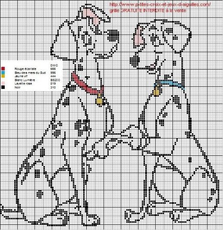 Схема для вышивания далматинец