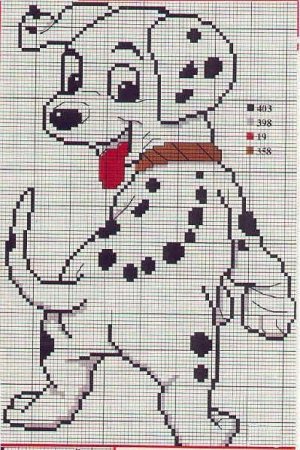 Далматинец вышивка крестом