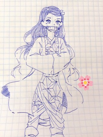 Незуко рисунок карандашом