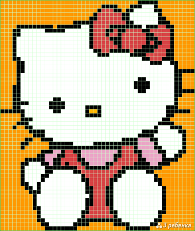Вышивка крестиком Хеллоу Китти