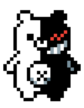 Монокума пиксель спрайт