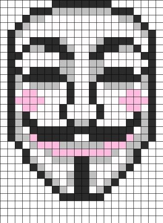 Маска Анонимуса Pixel Art