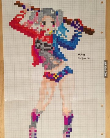 Харли Квинн пиксели