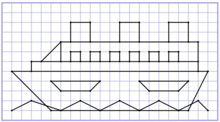 Корабль по клеточкам