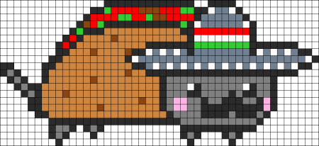 Нян Кэт по клеточкам