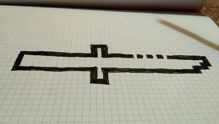 Рисовать по клеточкам ножи