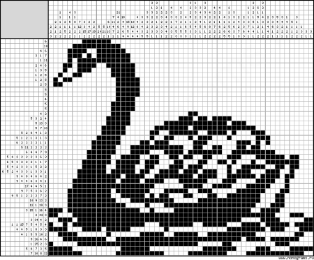 Филейный узоры с лебедями