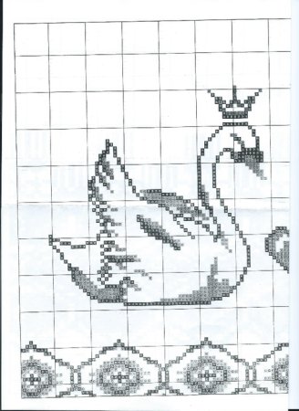 Вышивка крестом лебеди схемы