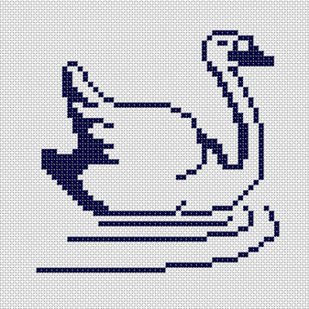 Рисование по клеточкам лебедь