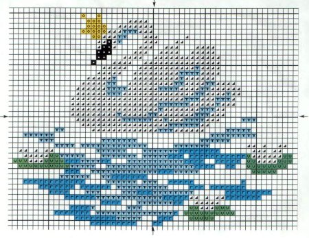 Схемы для вышивания крестиком лебеди