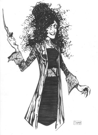 Раскраска Гарри Поттер Беллатриса Лестрейндж