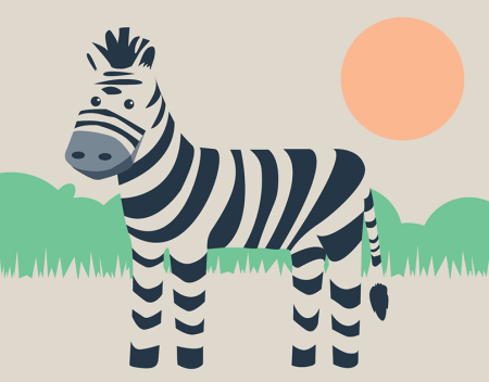 Зебра в клеточку