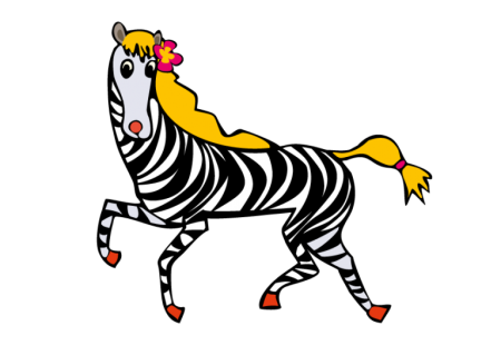 Зебра в клеточку рисунок