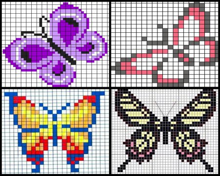 Рисунки для вышивки крестиком бабочка