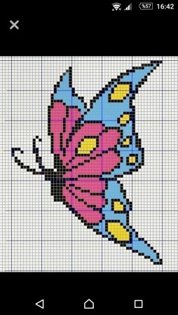 Схема вязания бабочки