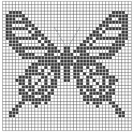 Жаккард бабочки схемы