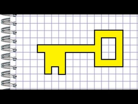 Рисование по клеточкам ключ