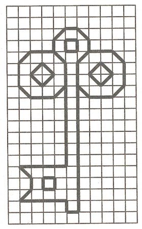 Рисунки по клеточкам ключик