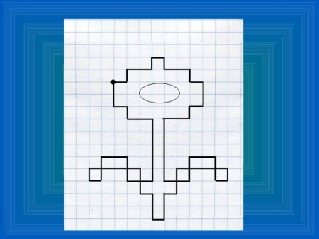 Графический диктант цветок для дошкольников