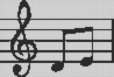 Скрипичный ключ вышивка