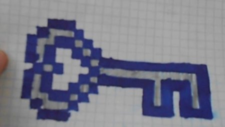 Рисунки по клеточкам ключ