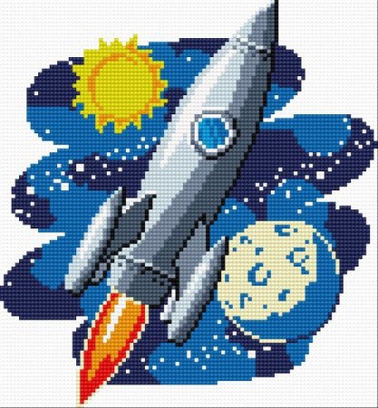 Космос по клеточкам для дошкольников