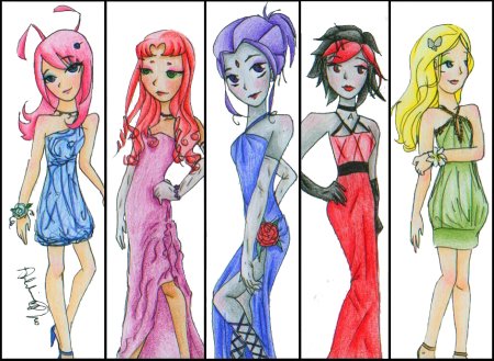 Бумажные куклы юные Титаны